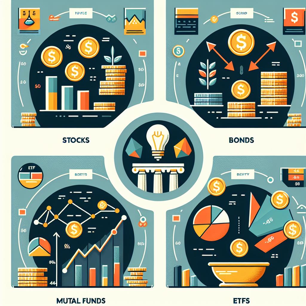 Acciones, Bonos, Fondos Mutuos y ETFs: Guía Básica para Inversionistas Principiantes